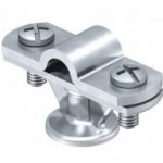 Держатель круглого проводника Rd 8-10 мм с перемычкой, оцинкованный